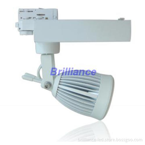 24W LED Track Light, 25° Beam Angle, White Housing.